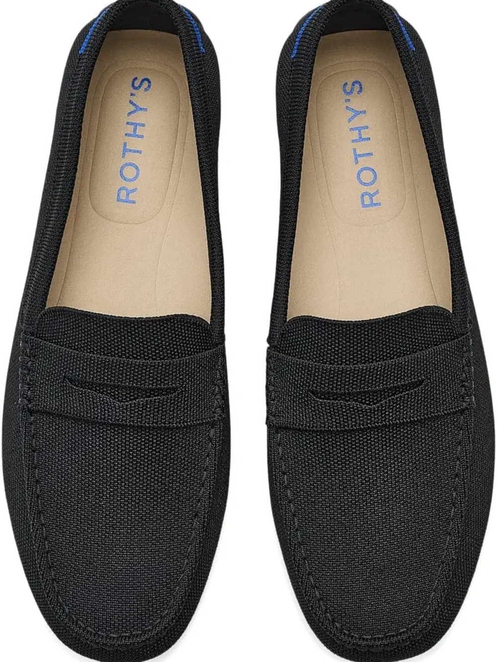 Rothy's The Driver Black Knit Loafers Size 9,5